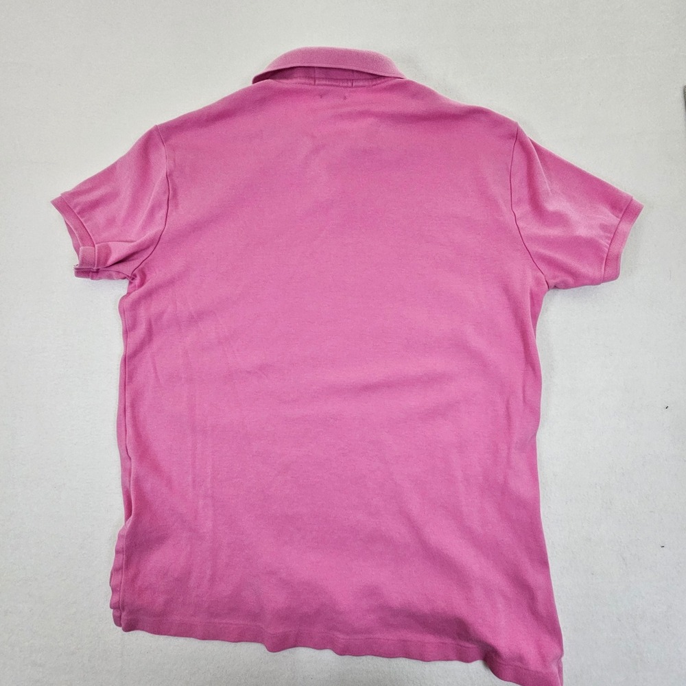 Polo Ralph Lauren Mens Pink Custom Fit Short Sleeve Polo Shirt Green Pony Size M - Picture 8 of 9